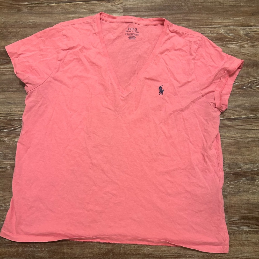 Ralph Lauren extra-large pink shirt has been worn at least three times.